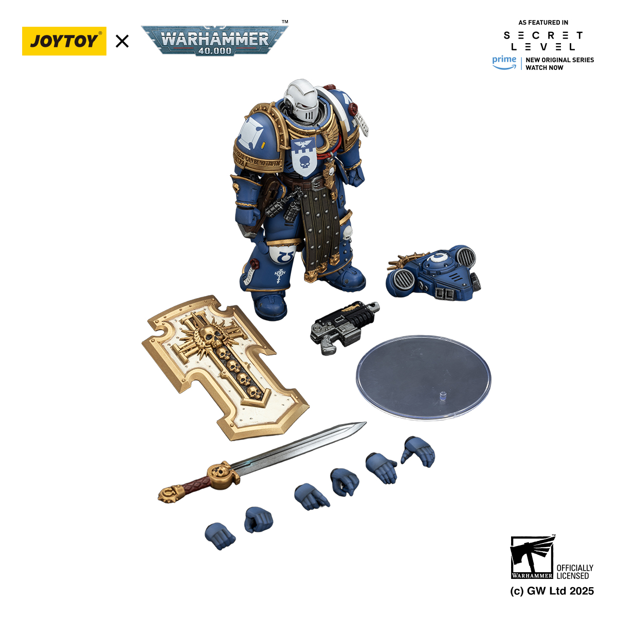 Ultramarines Torvald with Power Sword, Stormshield and Bolt Pistol - view 16